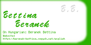 bettina beranek business card